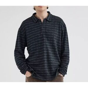 BDG Urban Outfitters Textured Knit Sweater Men Size L Polo Henley Collared Shirt